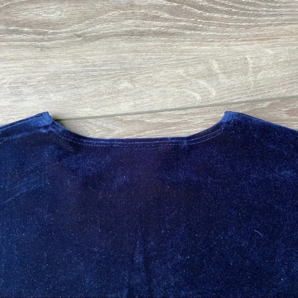 Vintage Y2K Nancy Bolen City Girl Velvet Rhinestones Accents  Stretchy Top - Picture 12 of 14